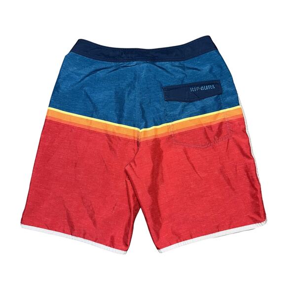Rip Curl Shorts Mens 30 Blue Red Boardshorts Swim Trunks Drawstring CB07R7 Logo - Picture 8 of 9